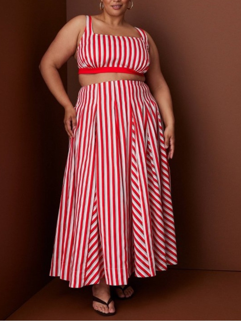 Target x Rosie Assoulin Red and White Striped Skirt Set